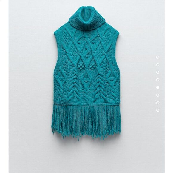 Zara fringed knit vest - Picture 8 of 11